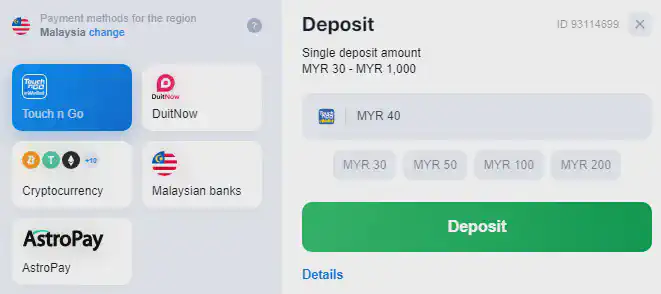 1win deposit