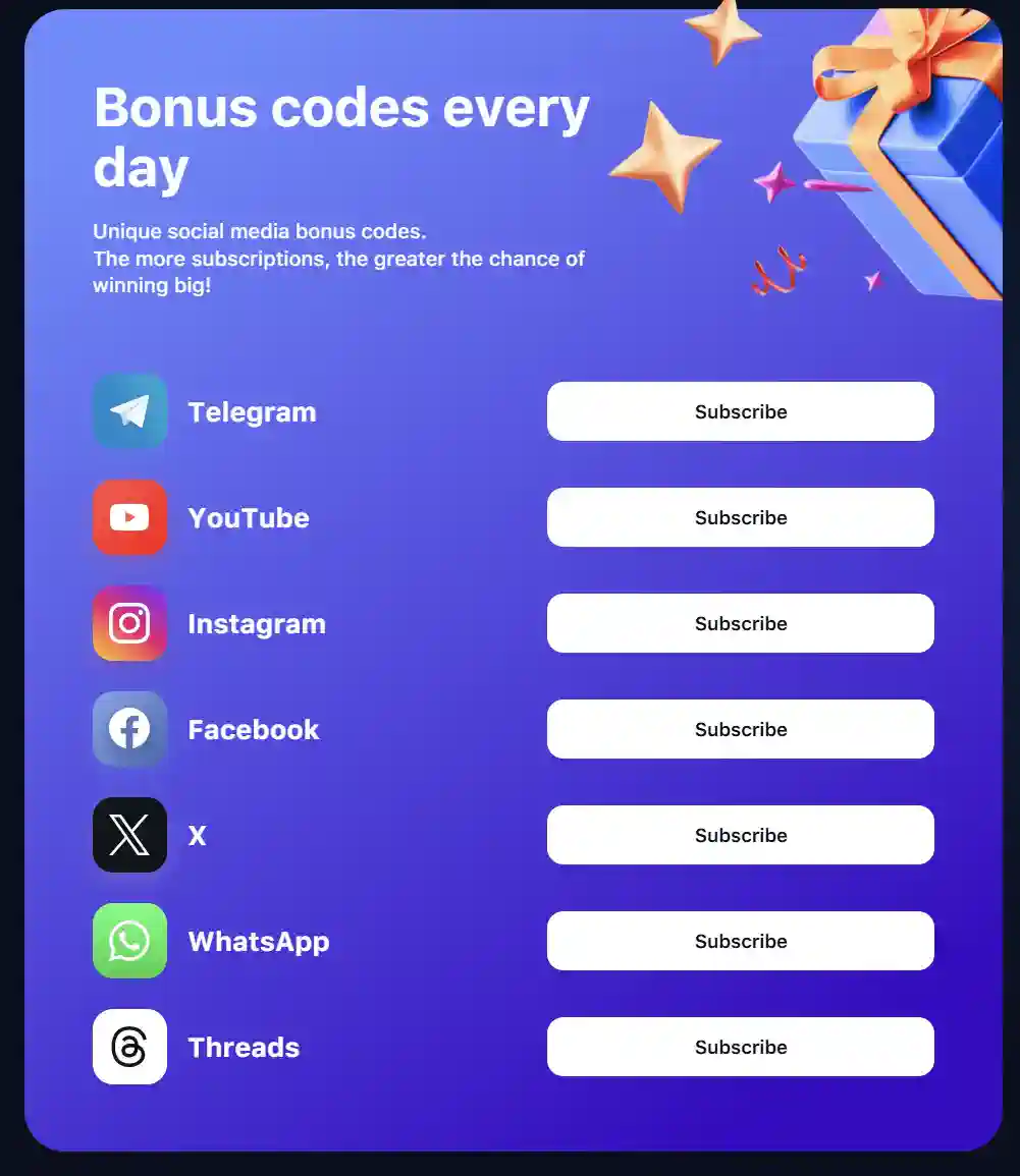 Free Voucher Codes at 1win Telegram